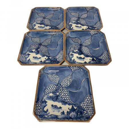 【希少】京焼 加藤利昌 染付大皿 尺皿 約30.5cm 絵変り 飾り皿 清水焼 京焼 平安 加藤利昌 (キョウヤキ ヘイアン カトウトシマサ) 染付山水之