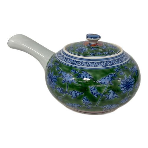 源右衛門窯 (ゲンエモンガマ) 染錦緑彩唐草文 茶器