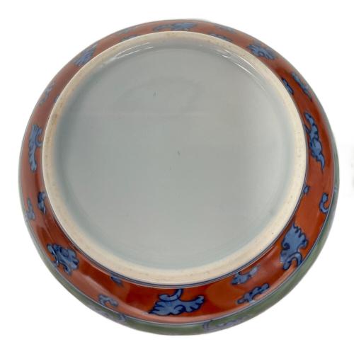 源右衛門窯 (ゲンエモンガマ) 染錦緑彩唐草文 茶器