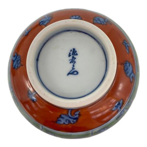 源右衛門窯 (ゲンエモンガマ) 染錦緑彩唐草文 茶器
