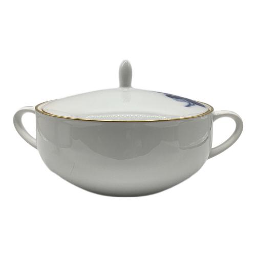 大倉陶園 (オオクラトウエン) 金彩 スープポット オールドブルーローズ 赤バックスタンプ 未使用品