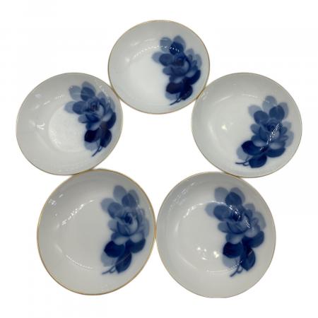 大倉陶園 (オオクラトウエン) 14cmフルーツ皿 ブルーローズ(8211) 5P