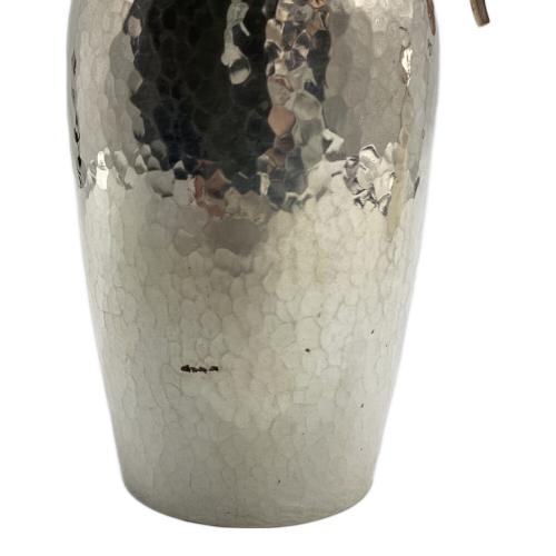 河内光明 鍛金作家 純銀 槌目ちろり 2Pセット 各重量:70.8g/71.8g