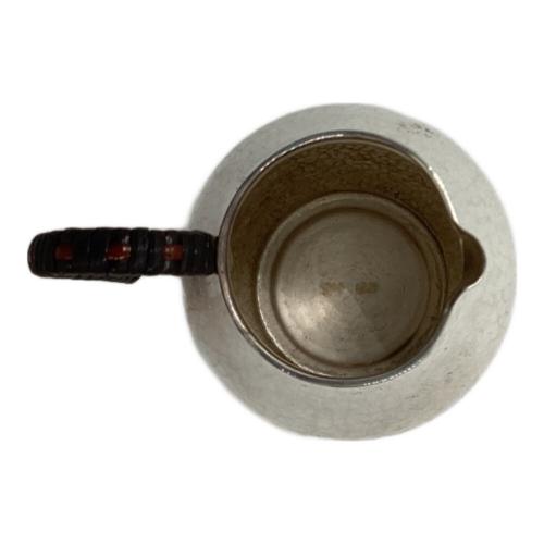 河内光明 鍛金作家 純銀 槌目ちろり 2Pセット 各重量:70.8g/71.8g