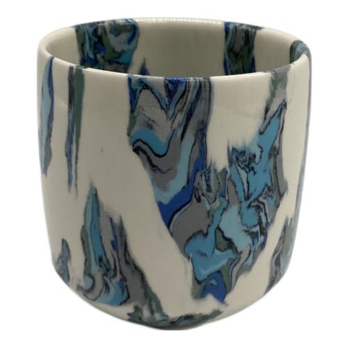 椋灰釉練上湯呑 人間国宝 松井康陽作