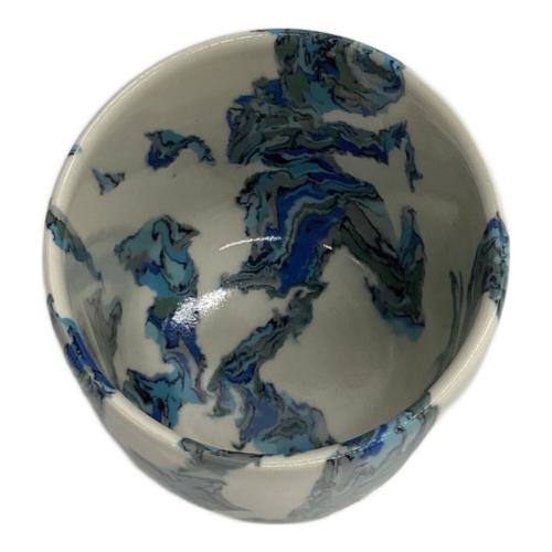 椋灰釉練上湯呑 人間国宝 松井康陽作