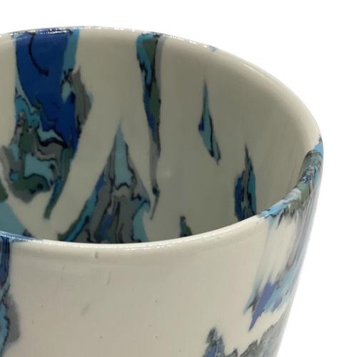 椋灰釉練上湯呑 人間国宝 松井康陽作