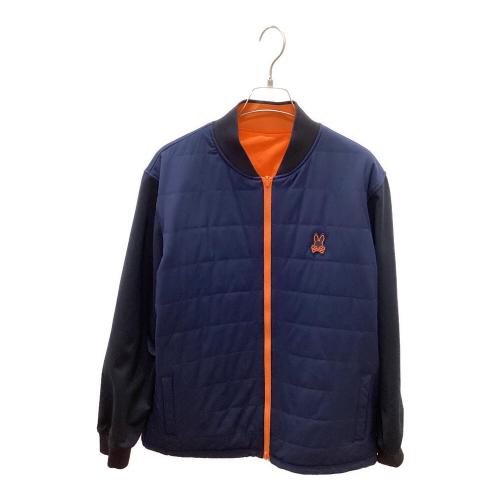 Psycho Bunny (サイコ バニー) ゴルフウェア(トップス) メンズ SIZE XL ネイビー×オレンジ [GOLF]ストレッチタフタ リバーシブルブルゾン GF472
