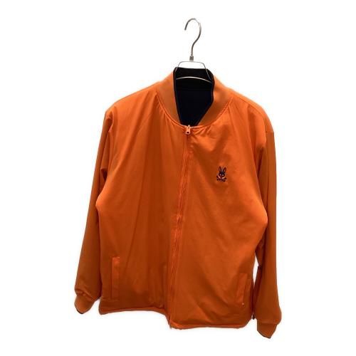 Psycho Bunny (サイコ バニー) ゴルフウェア(トップス) メンズ SIZE XL ネイビー×オレンジ [GOLF]ストレッチタフタ リバーシブルブルゾン GF472