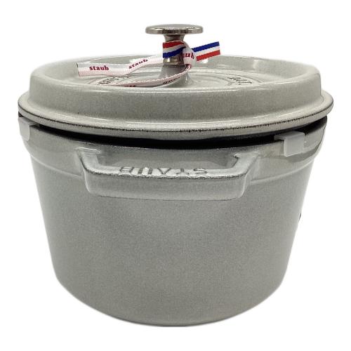 Staub (ストウブ) 両手鍋 グレー 10211906 グランドココットラウンドカンパーニュ