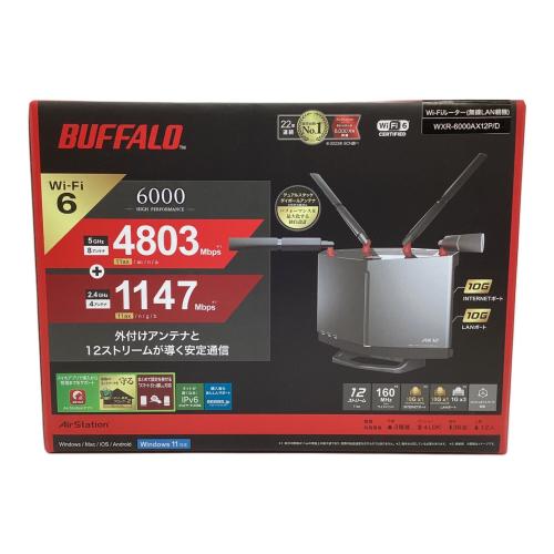 BUFFALO (バッファロー) ルーター 11b/g/n/ax&IPv6対応 WXR-6000AX12P/D AX12 2024年製