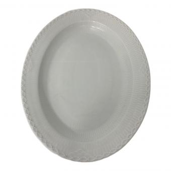 ROYAL COPENHAGEN (ロイヤル・コペンハーゲン) オーバルディッシュ（楕円） 34cm×24cm×4.5cm ホワイトフルーテッド・ハーフレース