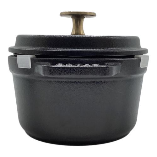 Staub (ストウブ) 14㎝両手鍋 ピコ・ココットラウンド　ブラック