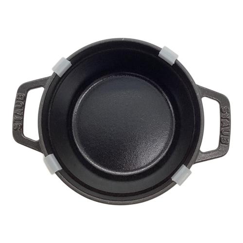Staub (ストウブ) 14㎝両手鍋 ピコ・ココットラウンド　ブラック