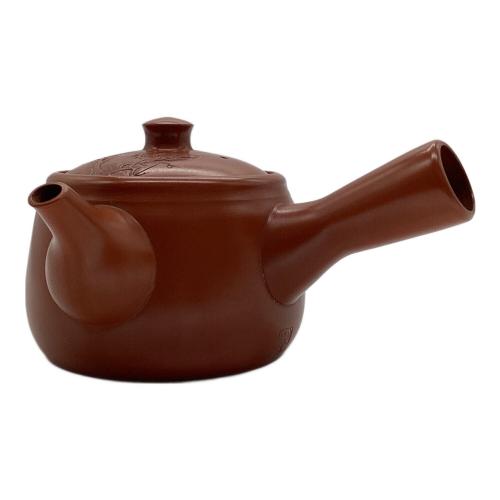 常滑焼 沢田昭邨 漢詩古松鶯 急須