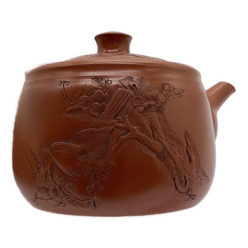 常滑焼 沢田昭邨 漢詩古松鶯 急須