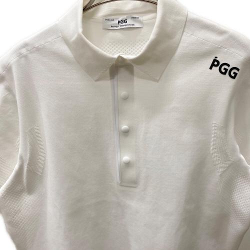 PEARLY GATES (パーリーゲイツ) PGG 半袖ポロシャツ ゴルフウェア(トップス) メンズ SIZE M ホワイト