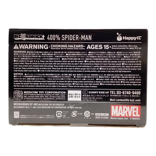 BEAR BRICK (ベアブリック) フィギュア 開封品 足裏テープ有 @ 400% SPIDER-MAN