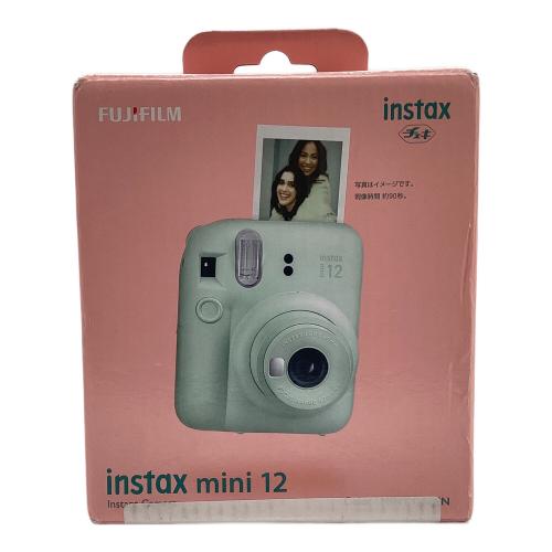 FUJIFILM (フジフィルム) instax mini 12 チェキ ミントグリーン 単三電池 1/250 秒・1/2 秒 ■