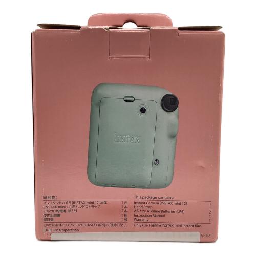 FUJIFILM (フジフィルム) instax mini 12 チェキ ミントグリーン 単三電池 1/250 秒・1/2 秒 ■