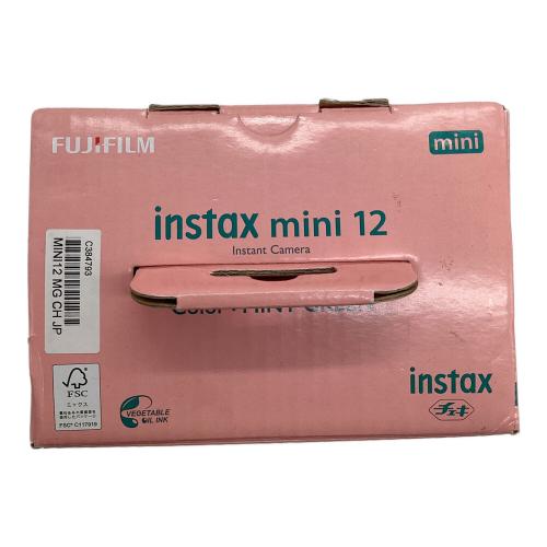 FUJIFILM (フジフィルム) instax mini 12 チェキ ミントグリーン 単三電池 1/250 秒・1/2 秒 ■