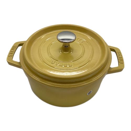 Staub (ストウブ) ピコ・ココット ラウンド シトロン 1029367 18cm イエロー シトロン 未使用品 1029367