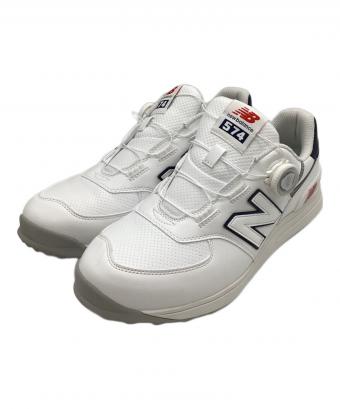 NEW BALANCE (ニューバランス) 574 v4 SL BOA　 スパイクレスゴルフシューズ ホワイト サイズ:27cm