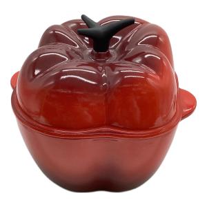 LE CREUSET (ルクルーゼ) パプリカ型 21cmココット 廃盤品 フランス製 チェリーレッド