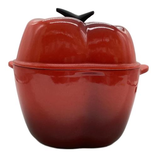 LE CREUSET (ルクルーゼ) パプリカ型 21cmココット 廃盤品 フランス製 チェリーレッド