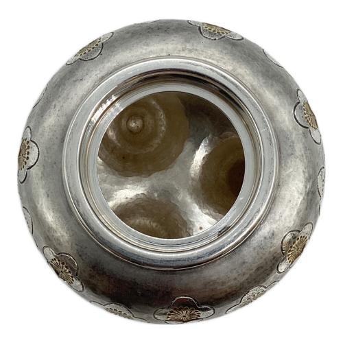 河内光明 香炉/香合揃 鍛金 共箱/台座付 香炉:277.5g 香合:59.8g