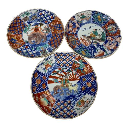 三洋陶器 三太郎トリオ皿 3枚セット 桃太郎/金太郎/浦島太郎