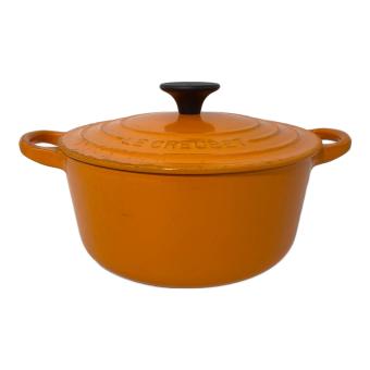 LE CREUSET (ルクルーゼ) ホーロー鍋 18cm オレンジ ココット・ロンド