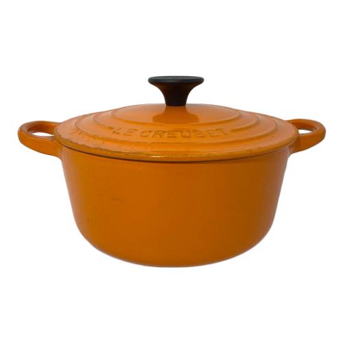 LE CREUSET (ルクルーゼ) ホーロー鍋 18cm オレンジ ココット・ロンド