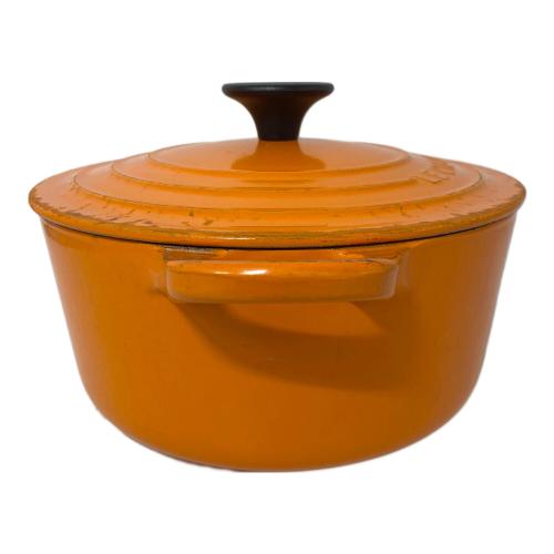 LE CREUSET (ルクルーゼ) ホーロー鍋 18cm オレンジ ココット・ロンド