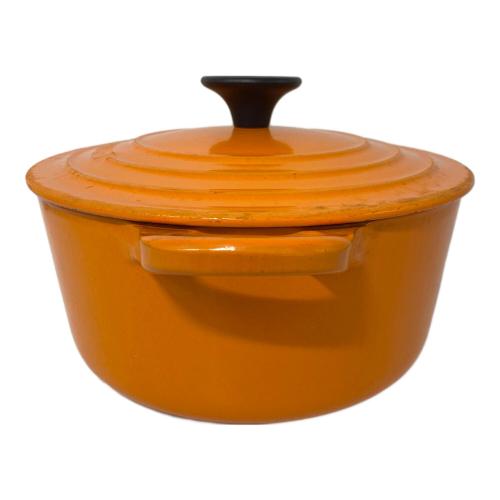 LE CREUSET (ルクルーゼ) ホーロー鍋 18cm オレンジ ココット・ロンド