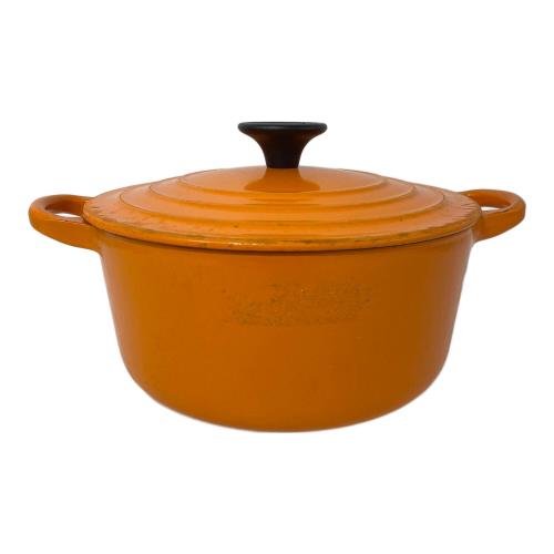 LE CREUSET (ルクルーゼ) ホーロー鍋 18cm オレンジ ココット・ロンド