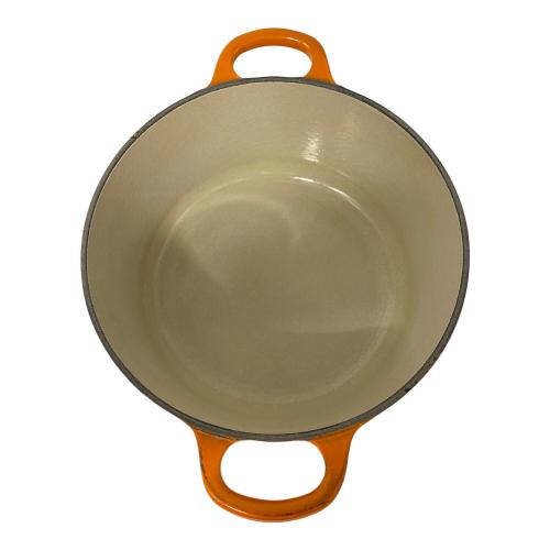 LE CREUSET (ルクルーゼ) ホーロー鍋 18cm オレンジ ココット・ロンド