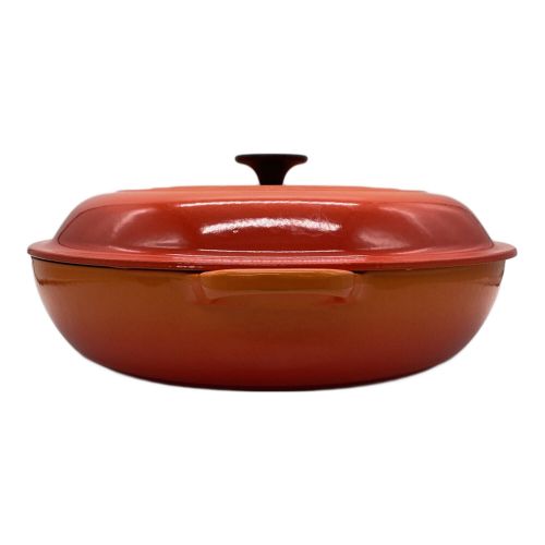 LE CREUSET (ルクルーゼ) 両手鍋 32cm オレンジ シグニチャー ビュッフェ・キャセロール