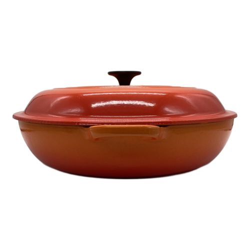 LE CREUSET (ルクルーゼ) 両手鍋 32cm オレンジ シグニチャー ビュッフェ・キャセロール