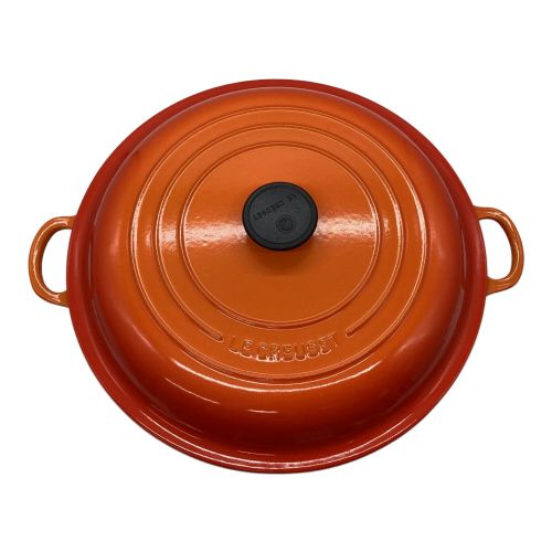 LE CREUSET (ルクルーゼ) 両手鍋 32cm オレンジ シグニチャー ビュッフェ・キャセロール