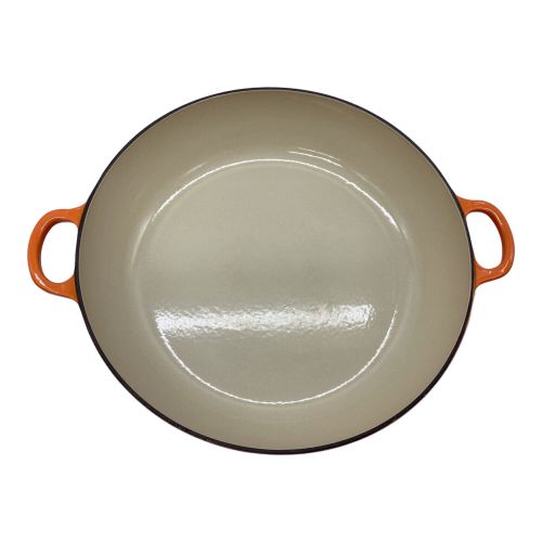 LE CREUSET (ルクルーゼ) 両手鍋 32cm オレンジ シグニチャー ビュッフェ・キャセロール