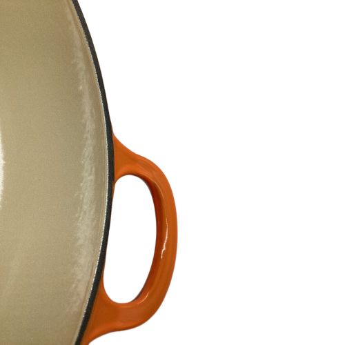 LE CREUSET (ルクルーゼ) 両手鍋 32cm オレンジ シグニチャー ビュッフェ・キャセロール