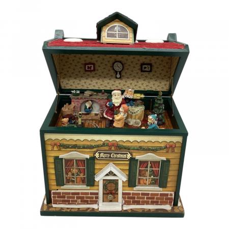 ビンテージ　musical wooden house サンタクロース　オルゴール ビンテージ musical wooden house サンタクロース オルゴール
