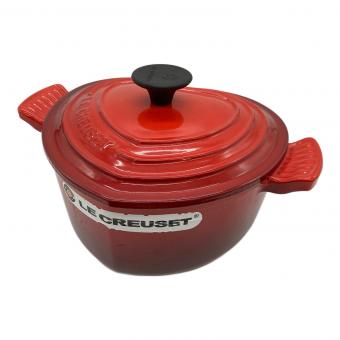 LE CREUSET (ルクルーゼ) 両手鍋 チェリーレッド ココット・ダムール