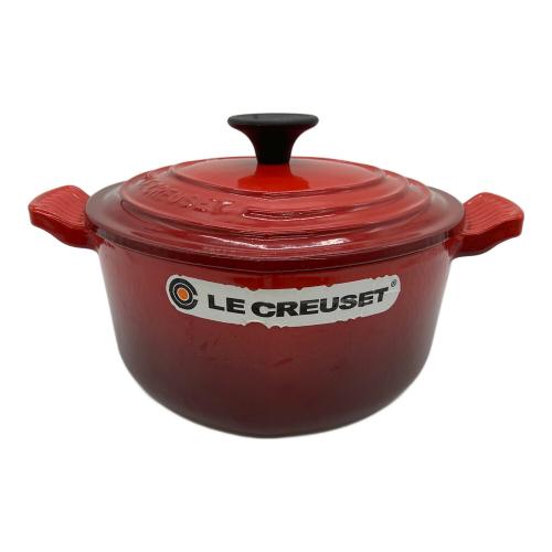LE CREUSET (ルクルーゼ) 両手鍋 チェリーレッド ココット・ダムール
