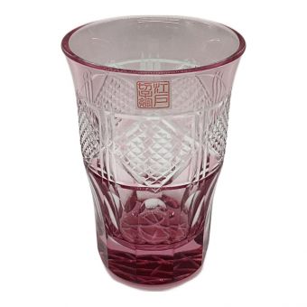 すみだ江戸切子館 (スミダエドキリコカン) 江戸切子ホットグラス ほっこりあられ金赤ヒロタグラス