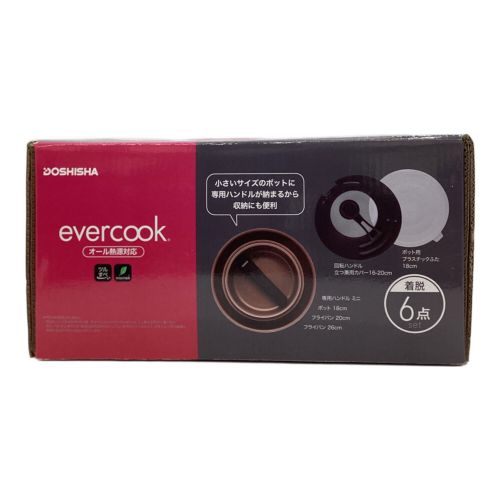 ドウシシャ フライパン 着脱6点セット フライパンセット レッド EIST6RD 着脱式 IH対応