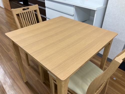 マナベインテリアハーツ ダイニング3点セット ナチュラル 429 イス② 80Table Bruno OAK 幅80㎝