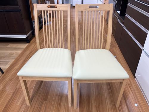 マナベインテリアハーツ ダイニング3点セット ナチュラル 429 イス② 80Table Bruno OAK 幅80㎝