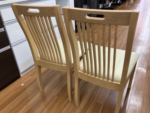 マナベインテリアハーツ ダイニング3点セット ナチュラル 429 イス② 80Table Bruno OAK 幅80㎝